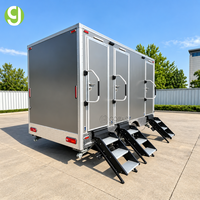 Remorque de toilettes mobiles Goeasy avec système de climatisation, unité de toilettes de luxe pour événements extérieurs haut de gamme