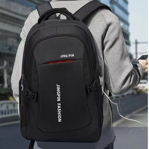 Men's <b>Backpack</b> <b>Large</b> Capacity 14 Inches Laptop Travel Business Commuting Solid Color Polyester Lining - Product Image 5