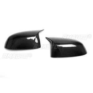 1 Par de Cubiertas de Espejos Retrovisores Laterales de Repuesto en Forma de Cuerno, Color Negro Brillante/Fibra de Carbono para BMW X3 G01 X4 G02 X5 G05 X6 G06 2018 - Product Image 5