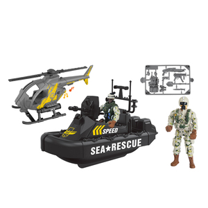 Ensemble de figurines de véhicules militaires US : hélicoptère, bateau de la marine et de l'armée de l'air, figurines d'<span class=keywords><strong>action</strong></span>, jouets de reconnaissance, de sauvetage et de <span class=keywords><strong>patrouille</strong></span> militaire pour enfants - Product Image 2