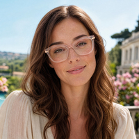 Vente en gros de lunettes de luxe, montures de lunettes en acétate et métal de style œil de chat pour femmes