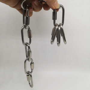 <span class=keywords><strong>Maillon</strong></span> <span class=keywords><strong>rapide</strong></span> Taiguanglong M6 en acier inoxydable 304 poli pour levage, avec vis de blocage réglable pour applications de construction - Product Image 3
