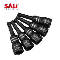 Jeu de douilles magnétiques SALI Cr-V, entraînement 1/2 pouce, 8 mm, 10 mm, 12 mm avec rallonge pour usage domestique et professionnel