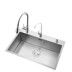 Haute qualité fait à la main 800*450mm évier à bol unique en acier inoxydable 304/201 forme carrée <span class=keywords><strong>prix</strong></span> usine direct pas d'intermédiaire - Product Image 1