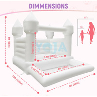 La maison gonflable blanche la plus populaire de mini maison gonflable blanche de rebond de Blanca 10FTx 8FT pour la fête d'anniversaire d'enfants