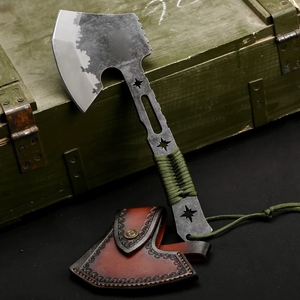 HK Pick Head <b>Axe</b> Ornament DIY Outdoor <b>Wood</b> Handle Stainless Steel Double Blade Hatchet 10cm Cutting Edge 1 Year Warranty - Product Image 1