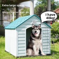 Waterdichte hondenkennel voor buiten, geschikt voor middelgrote en grote honden, zomer en regenbestendig.
