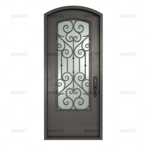 Exterior Interior Exterior Frente <span class=keywords><strong>Trasero</strong></span> Doble Galvanizado Entrada <span class=keywords><strong>Puerta</strong></span> de Hierro Forjado Para Balcón <span class=keywords><strong>Patio</strong></span> De La Casa - Product Image 2