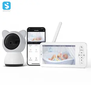 5 Inch Remote View Smart Phone App 1080P 2 Way Talk Temperature Motion Audio Video Wireless Wifi Camera Baby Monitor