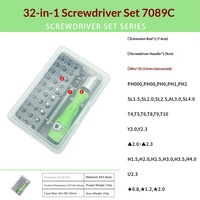 Kit de réparation multifonctionnel 32-en-1 transfrontalier pour ordinateurs et téléphones portables – Outil de démontage 45 #   Acier Plastique