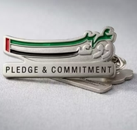 Émirats arabes unis Émirats Arabes Unis : Déclaration et Engagement – Badge Autocollant Magnétique Métallique pour Veste ou Poche