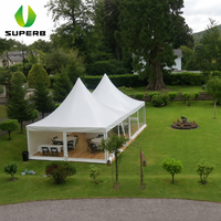 Tente de réception en PVC avec structure en aluminium robuste 20x40 pour mariage, grands événements et salons professionnels - Conception modulaire sur mesure avec logo