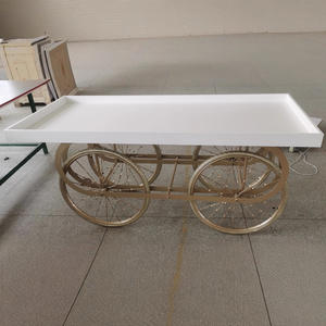 Étagère de présentation en métal pour bonbons du désert, décorations de mariage en plein air, design personnalisable, avec roulettes - Product Image 4