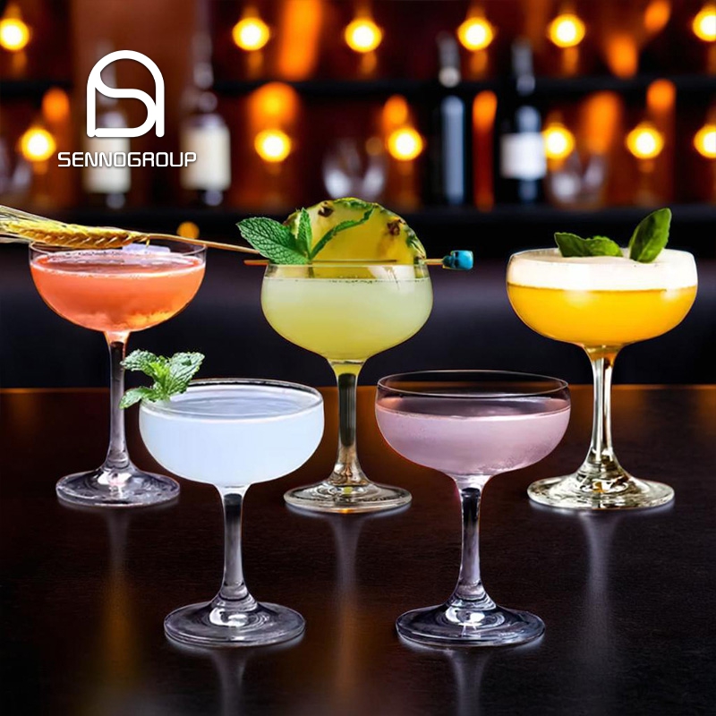 Verres à Tige Longue Verres à Martini Marquis Moments - Lot De 4 Verres élégants 210 Ml Verres à Cocktail Moderne