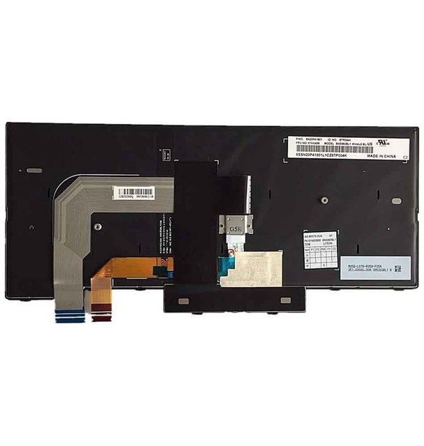 New USB 2.0 Plastic Mechanical Full Size Laptop Replacement Keyboard with LED Backlight for Thinkpad T470 T480 A475 A485