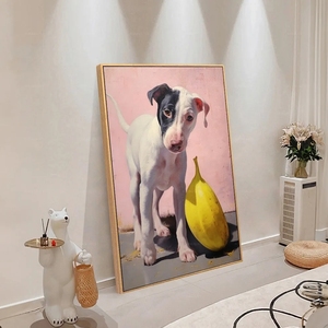 Peint à la main moderne <span class=keywords><strong>Pop</strong></span> <span class=keywords><strong>Art</strong></span>,Animal Picture Animal Wall <span class=keywords><strong>Art</strong></span> abstrait lion toile <span class=keywords><strong>peinture</strong></span> à l'huile - Product Image 6