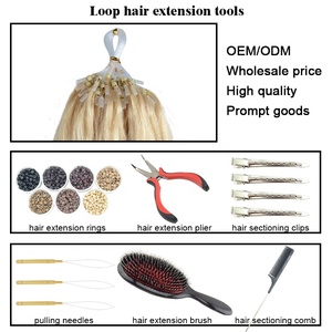 Afro Kinky Thẳng Micro Bead Liên Kết Vòng Lặp Tôi Tip Tóc Con Người Mở Rộng Xoăn Trinh Nữ Sóng Tự Nhiên Thực Con Người Tóc - Product Image 6