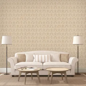 Klasik Damask Desain 1.06 M PVC Kertas Dinding Dekorasi Interior Wallpaper