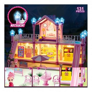 Mini maison de poupée en plastique, jouet de bricolage, puzzle, accessoires, chambre à coucher, cuisine, salle de bain, meubles, cadeau créatif pour enfants TOYSRUNNER - Product Image 4