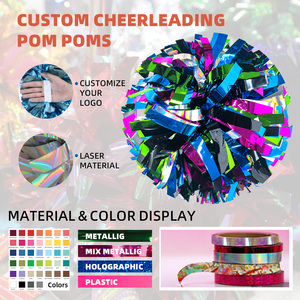Pompones de Plástico Ligeros y Duraderos en Colores Vibrantes, Mezcla Surtida de Tonos Pastel, Metálicos y Neón Brillantes - Product Image 2