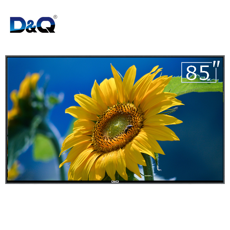 2020 D &amp; Q Новое поступление android 9,0 85 дюймов LED TV стильное телевидение закаленное стекло 4k smart tv