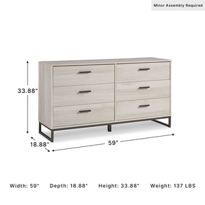 <span class=keywords><strong>Commode</strong></span> à 6 tiroirs avec base en <span class=keywords><strong>métal</strong></span> <span class=keywords><strong>noir</strong></span>, finition <span class=keywords><strong>bois</strong></span> clair, large <span class=keywords><strong>commode</strong></span> à tiroirs, fournisseur de mobilier pour projets, logo personnalisé - Product Image 2