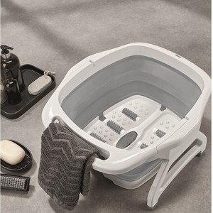 Foot Bath Basin Plastic Foldable With Massage Rollers For Home Use - Product Image 1