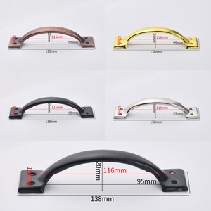 Chinese Style Iron <b>Drawer</b> Handle 138mm Black Red Bronze <b>Gold</b> Silver Cabinet <b>Pull</b> Bridge Shape Durable Plating - Product Image 1