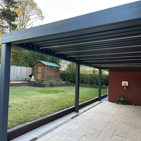 Pabellón Moderno de Aluminio Maplemiles al por Mayor con Estructura de Aluminio y Techo de Policarbonato para Terraza Exterior, Cafetería, Restaurante, Hotel