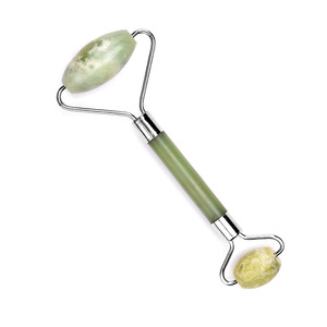 100% Réel Naturel Petite Fleur Verte <span class=keywords><strong>Jade</strong></span> Anti-Vieillissement Visage Rouleau <span class=keywords><strong>Masseur</strong></span> pour le cou minceur rouleau de beauté - Product Image 5