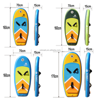 Planche de surf SUP hydrofoil en fibre de carbone pour sports nautiques avec pompe et sac pour les eaux océaniques - Pliable et portable
