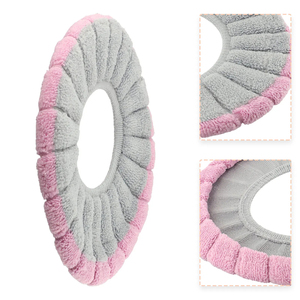 Funda universal para asiento de inodoro, suave y cálida para invierno, cojín de WC en forma de O con asa, accesorios para baño. - Product Image 2