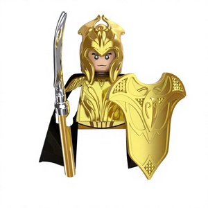 Figuras de Acción Miniatura de <span class=keywords><strong>Guerrero</strong></span> Élfico CustFig MOC, Bloques de Construcción, Accesorios de Caballeros Militares Medievales, Escudos, Arco, Lanza, Espada, ABS - Product Image 1
