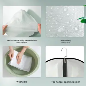 Fundas Protectoras para Ropa YiMing, Fundas para Guardar Trajes y Chaquetas, Bolsas para Colgar Ropa, 60x80cm, Material PE, Tipo Gancho - Product Image 3