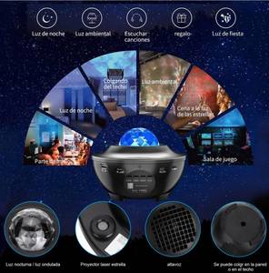 Projecteur Céleste LED Nébuleuse Nuage Laser Étoile <span class=keywords><strong>Plafond</strong></span> Lumière Nocturne avec Télécommande Scintillant Musical Projecteur Étoile Bébé - Product Image 3