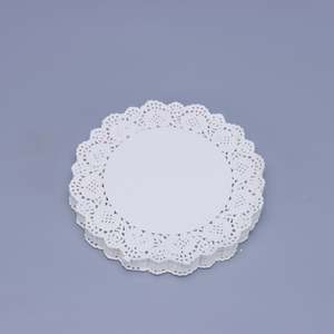 แผ่นกระดาษซับน้ำมันแบบใช้แล้วทิ้ง คุณภาพสูง รูปทรงวงกลม ลายลูกไม้ สีขาว เกรดอาหาร เป็นมิตรต่อสิ่งแวดล้อม ป้องกันน้ำมัน - Product Image 3