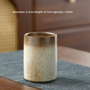 Tasses à café réutilisables en poterie rustique de style japonais vintage pour fêtes, usage domestique et bureautique avec logos – Vente en gros - Product Image 6