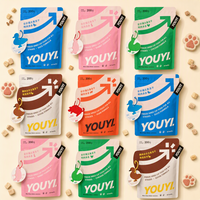 YOUYI Sac à croquettes pour chien avec fenêtre transparente, pochette verticale pour aliments secs, logo personnalisé, fermeture éclair, fabrication OEM directe d'usine