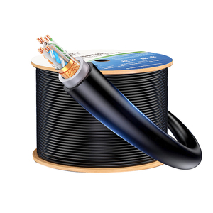 Bloqueo de agua para exteriores, <span class=keywords><strong>categoría</strong></span> <span class=keywords><strong>6A</strong></span>, <span class=keywords><strong>Cable</strong></span> de par trenzado de doble blindaje, <span class=keywords><strong>Cable</strong></span> de red Cat 6e, <span class=keywords><strong>Cable</strong></span> 6e Cat 305m, caja personalizada - Product Image 1