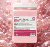 Masque en gelée de saumon PDRN DNA à étiquette privée, réparation des peaux abîmées, hydratant, masque facial en caoutchouc SPA, 650G