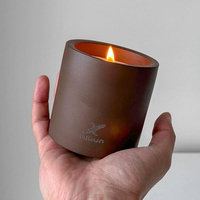 AIKUN Bougie Parfumée en Céramique Moderne avec Couvercle, Qualité Supérieure, Ensemble Boîte de Bougies d'Arôme Réutilisables