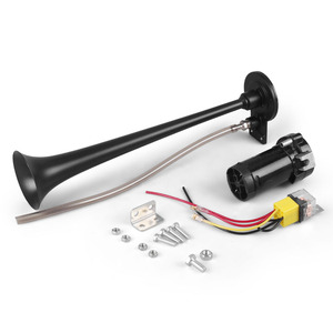 แตรสัญญาณเสียง12V แตรรถบรรทุกรถแตรรถเสียงดังสุดโลหะคอมเพรสเซอร์เดี่ยว180 <span class=keywords><strong>Hertz</strong></span> Moto เรือ - Product Image 5