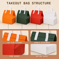 Sac isotherme personnalisé en non-tissé à 3 couches avec doublure en aluminium, réutilisable pour la livraison de repas à emporter