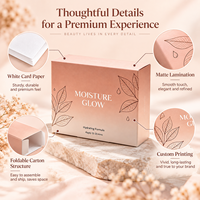 Boîte d'emballage cosmétique personnalisée, crème pour le visage, essence liquide, lait nettoyant pour le visage, boîte en carton blanc pliable, impression quadricolore