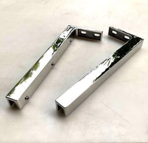 Pas de perçage <span class=keywords><strong>sur</strong></span> le verre Mur fixe à verre Stabilisateur en forme de L Support de montage Barre de support Pince à verre - Product Image 5