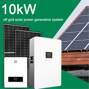 High Efficiency Energy Electric Solar Panel System 15kwh Lithium Battery Energy Storage Off Grid Inverter Power Gener Sola Panel