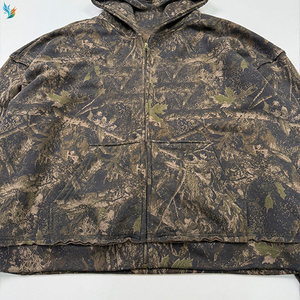 Tùy chỉnh cổ điển Boxy 100% cotton DTG in trọng lượng nặng trên tất cả các ngụy trang camo hoodie cho nam giới - Product Image 3
