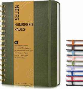 Lined <b>Spiral</b> Journal <b>A5</b> Hardcover <b>Spiral</b> Journals <b>Spiral</b> Bound <b>Notebook</b> College Ruled <b>Notebooks</b> for Work - Product Image 1