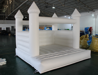 Château gonflable en vinyle PVC de couleurs personnalisées bon marché Location d'événements pour enfants Maison blanche de rebond pour les fêtes et le parc de trampolines