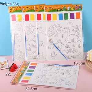 Großhandel Kinder-Aquarellmalerei mit Pigmenten und Graffiti-Wasserfarben-Malbuch-Spielzeug mit Pinsel - Product Image 6